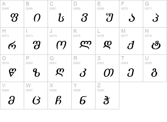 Academiury-ITV Bold Italic uppercase A-Z preview