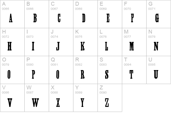 Academy uppercase A-Z preview
