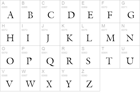 Acanthus Light SSi Light uppercase A-Z preview