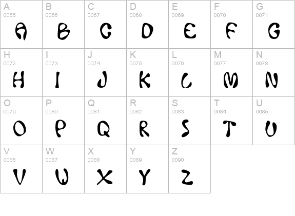 Ace Crikey uppercase A-Z preview