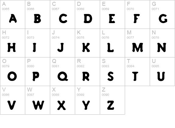 AchillesBlur-Black uppercase A-Z preview