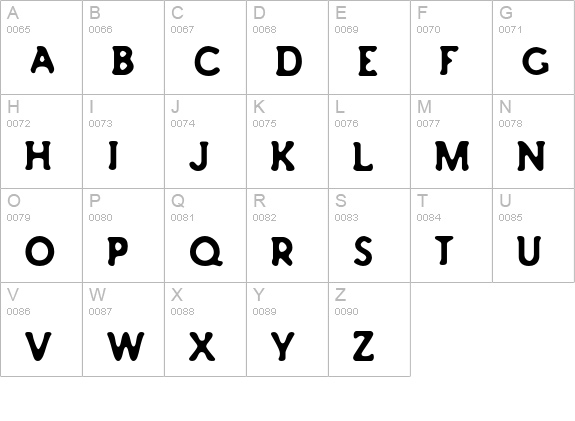 AchillesBlur-Regular uppercase A-Z preview