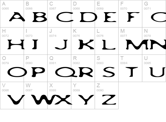 AchillesBlurLight-Extended uppercase A-Z preview