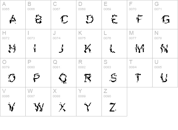 Acid daze two uppercase A-Z preview