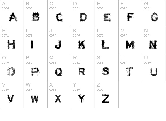 ACID LABEL___ uppercase A-Z preview