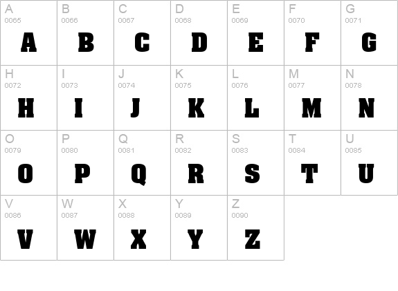 Acklin Regular uppercase A-Z preview