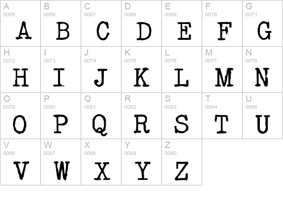 AcousticBass uppercase A-Z preview