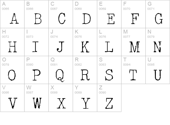 AcousticLight uppercase A-Z preview