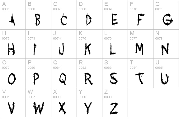 Acquaintance uppercase A-Z preview