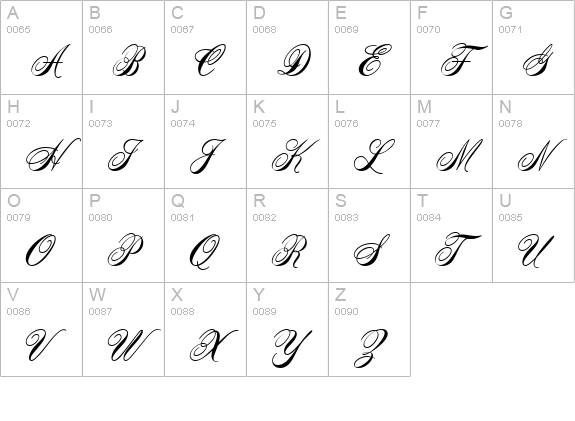 AcroterionJF uppercase A-Z preview