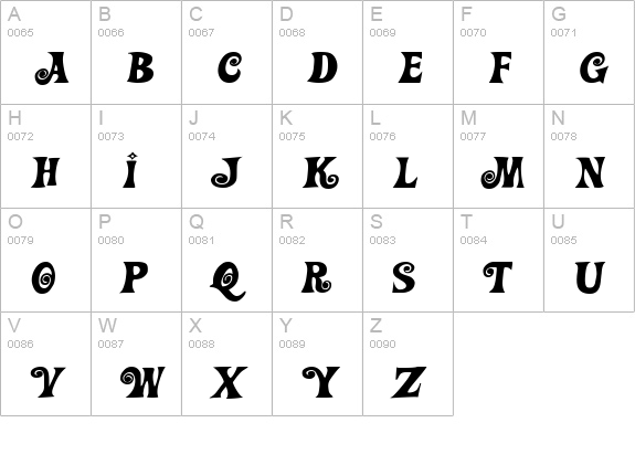Action Is JL uppercase A-Z preview