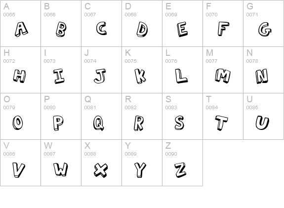 Action Jackson uppercase A-Z preview