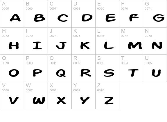 Action Man Extended uppercase A-Z preview
