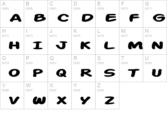 Action Man Extended Bold uppercase A-Z preview