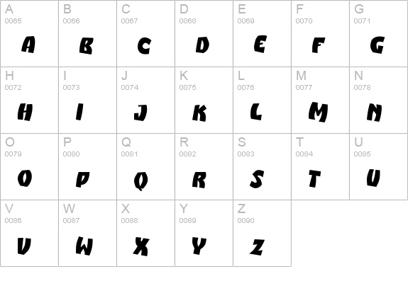 ActionPacked uppercase A-Z preview