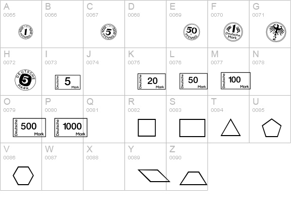 Adam uppercase A-Z preview