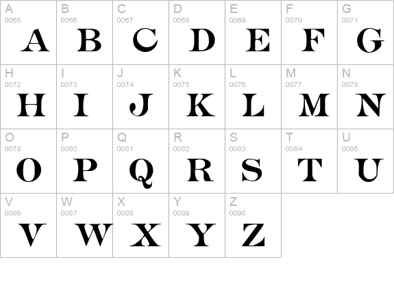 Adamantine uppercase A-Z preview