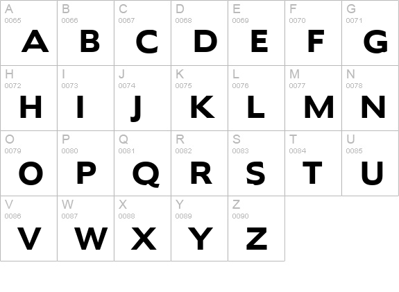 Adams Bold uppercase A-Z preview