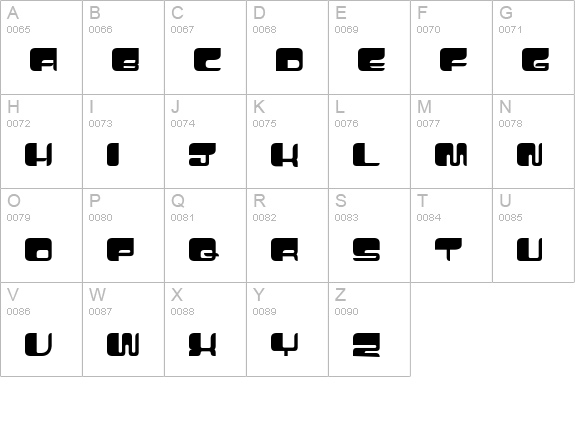 AddFatMan uppercase A-Z preview
