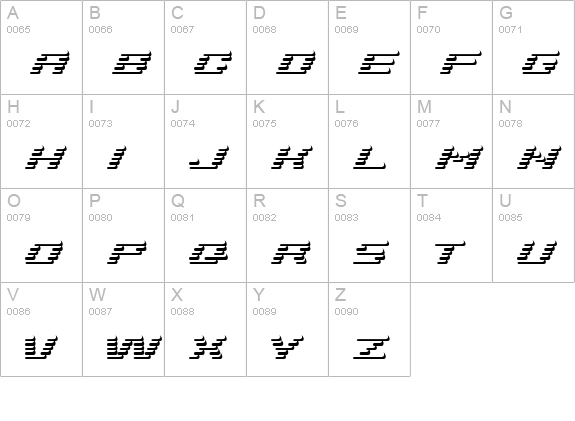 AddShade uppercase A-Z preview