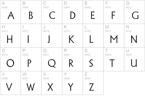 Adelon-Light uppercase A-Z preview