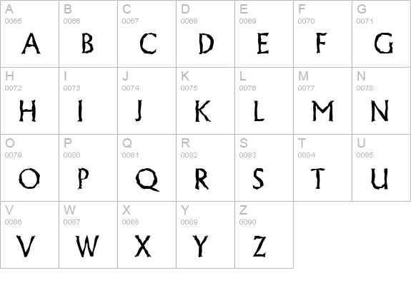 AdelonRandom-Regular uppercase A-Z preview