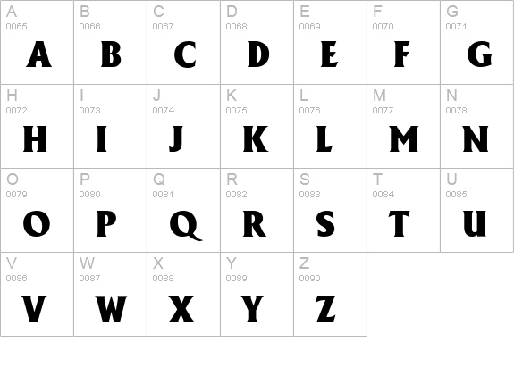 AdelonSerial-Heavy-Regular uppercase A-Z preview