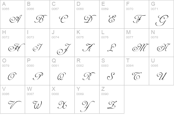 Adine Kirnberg Alternate uppercase A-Z preview