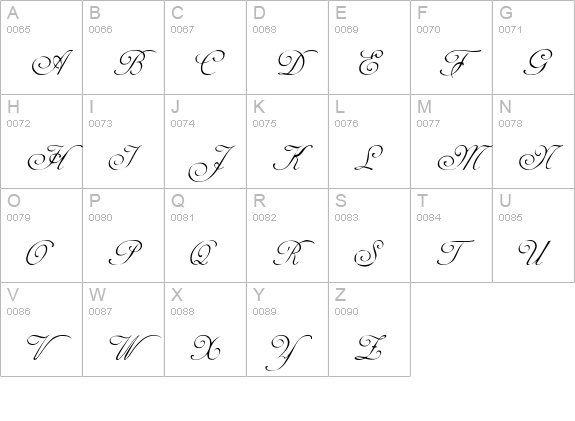 Adine Kirnberg Regular uppercase A-Z preview