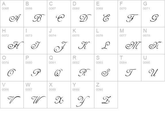 AdineKirnberg Regular uppercase A-Z preview