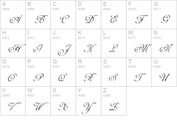 AdineKirnberg-S uppercase A-Z preview