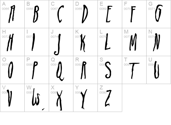 ADIstiLleRS Font Edgy uppercase A-Z preview