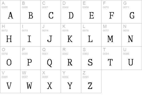 Adjutant-Normal uppercase A-Z preview