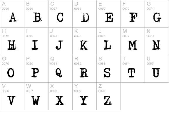 Adler uppercase A-Z preview
