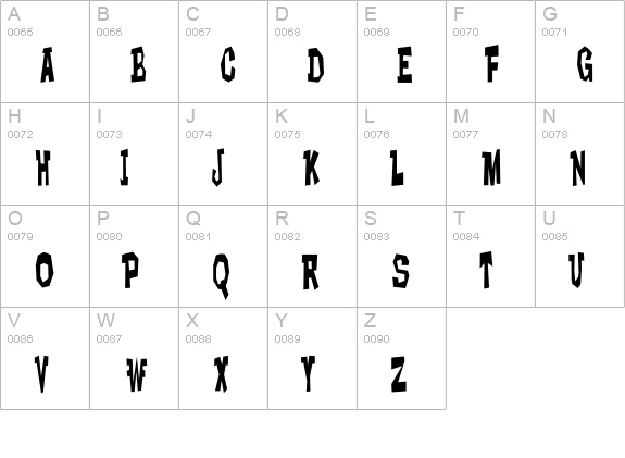AdLib uppercase A-Z preview