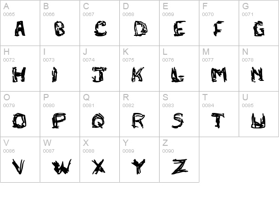 adlock uppercase A-Z preview