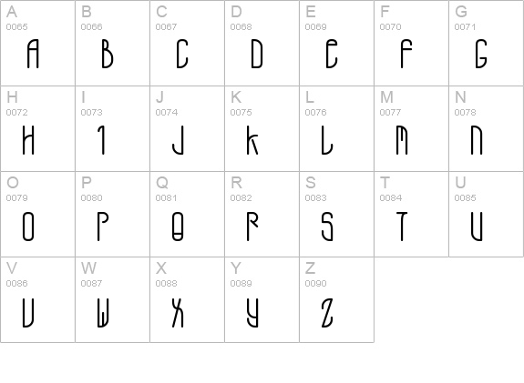 ADMONO-Regular uppercase A-Z preview