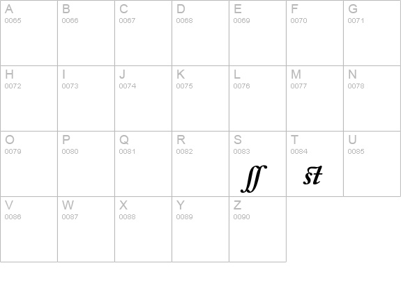 Adobe Caslon Bold Italic Alternate uppercase A-Z preview