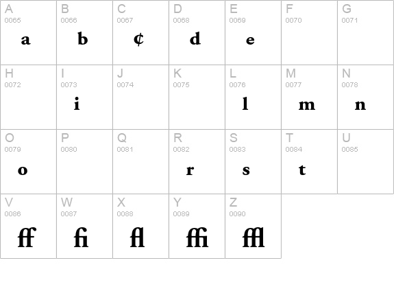 Adobe Garamond Bold Expert uppercase A-Z preview