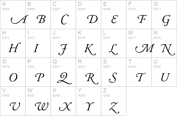 Adobe Garamond Italic Alternate uppercase A-Z preview
