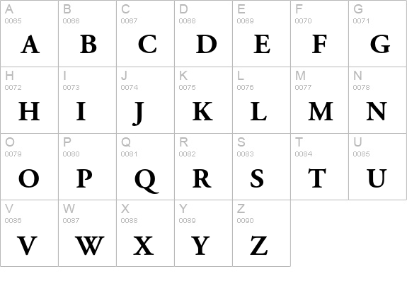 Adobe Garamond Pro Bold uppercase A-Z preview