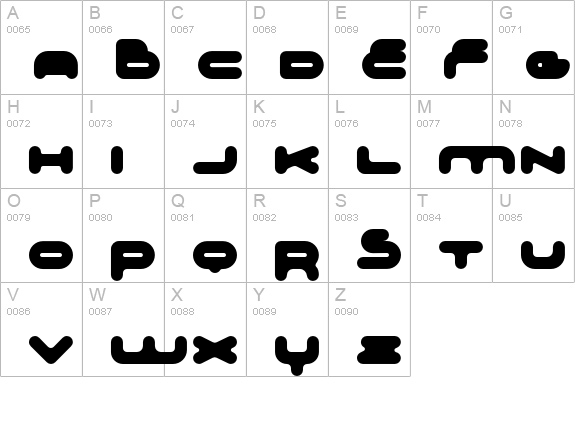 Adrenalin-Bubble uppercase A-Z preview