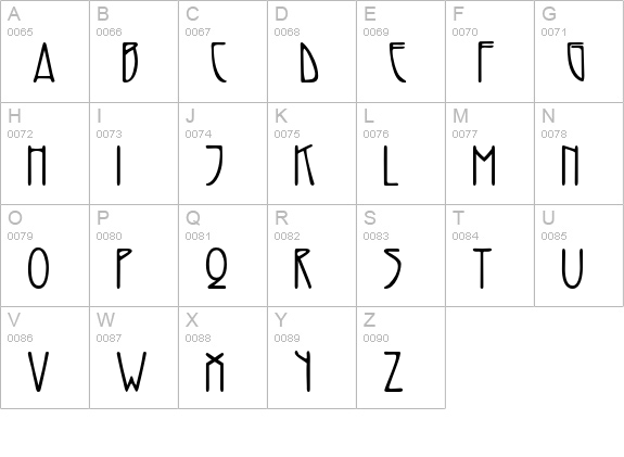 Adresack uppercase A-Z preview