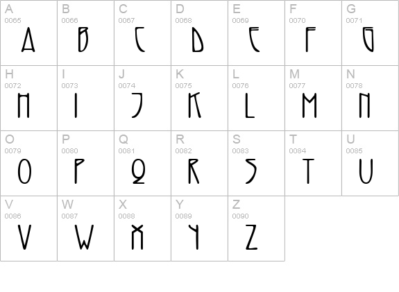 Adresackâ„¢ uppercase A-Z preview