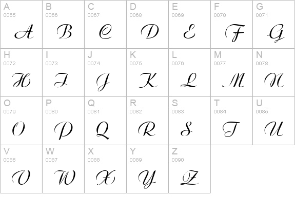 AdriaDB Normal uppercase A-Z preview