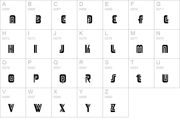 Adriator uppercase A-Z preview
