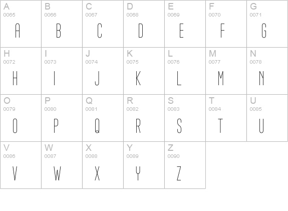 AdultometricProLight uppercase A-Z preview