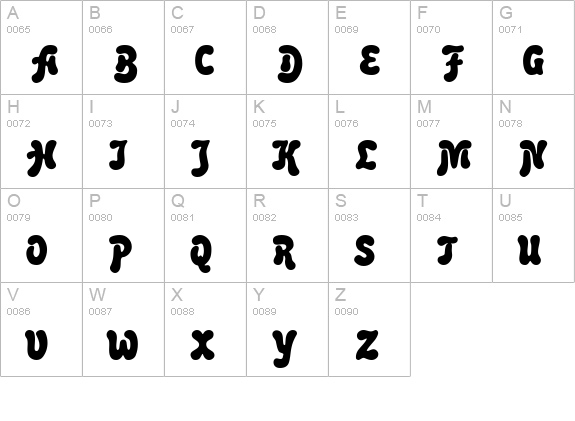 Advert MF uppercase A-Z preview