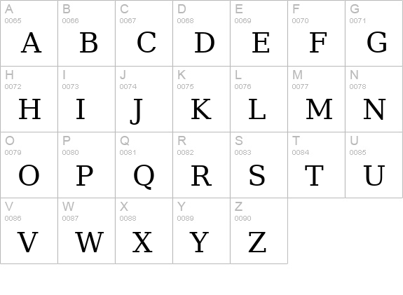 ae_Cortoba uppercase A-Z preview