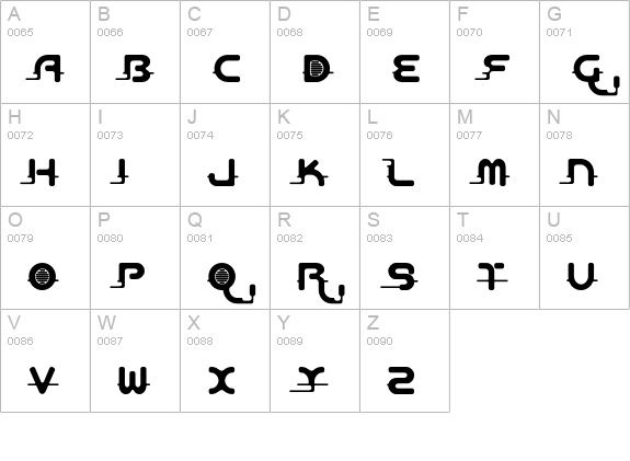 AeosOperating uppercase A-Z preview